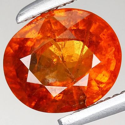 1.5ct t.w 7x5.9mm Oval Natural Untreated Spessartite Garnet Namibia, Africa