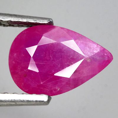 -1.24Ct. Natural Gemstone Valentine Ruby Pink Pear Facet Winza, Tanzania Stunning