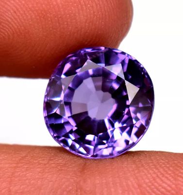 -8.50 Ct Purple Amethyst Round Cut Loose Gemstone For Ring Use