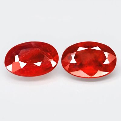 -0.97Ct. Gemstone Ruby Orange Red Oval Normal Heated Winza, Tanzania Ravishing!