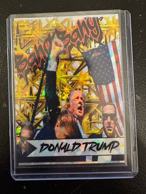 קלף מיוחד ונדיר של הנשיא טרמפ לאחר ניסיון ההתנקשות