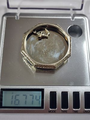 מכסה שעון עתיק מהמם מזהב 18K במשקל של 16.77 גרם