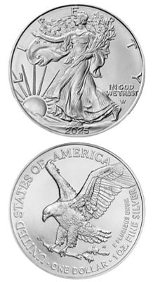 אמריקן סילבר איגל 2025. מטבע כסף יפהפה במשקל אונקיה הידוע בחשיבותו ההיסטורית ועיצובו הפטריוטי 