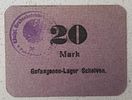 גרמניה 1916
שטר כסף עשוי קרטון ממחנה שבויים שולבן
בעריך 20 מארק
פריט היסטורי ונדיר !!!!תמונה - 1