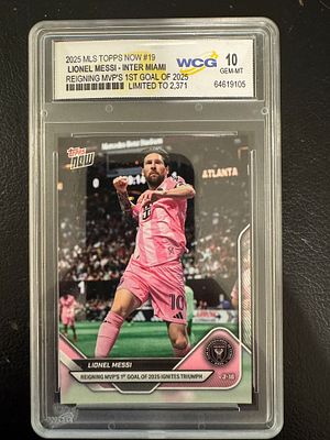 קלף ממוספר ומדורג 10 של ליונל מסי במדי אינטר מיאמי.