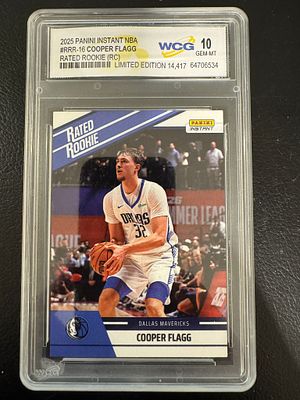 קלף רוקי ממוספר ומדורג 10 של הכוכב והבחירה הראשונה בדראפט קופר פלג