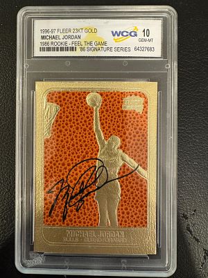 קלף של מייקל ג׳ורדן 23k Gold מסדרת החתימות . מדורג 10.