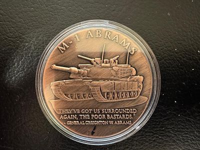 מדליה מיוחדת של טנק M-1 Abrams של צבא ארה״ב