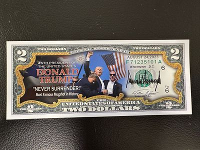 שטר זיכרון של 2$ שיצא לאחר ניסיון ההתנקשות בנשיא טרמפ