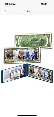שטר מיוחד נדיר וחוקי של 2$ שיצא במהדורה מוגבלת לכבוד תמיכתו הבלתי מסוייגת של הנשיא טראמפ במדינת 