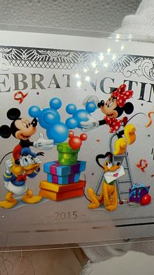 שטר כסף טהור 9999 נדיר מבית דיסני! 2015. שטר כסף טהור 9999 נדיר מבית דיסני! 🎁 חוגגים עם מיקי 