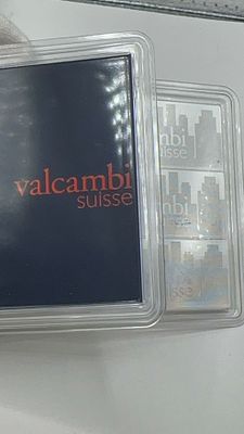 מטיל כסף Valcambi Suisse. ✨ 3 אונקיות! מטילי כסף טהור 999 מבית **Valcambi Suisse**! עיצוב מרהיב 