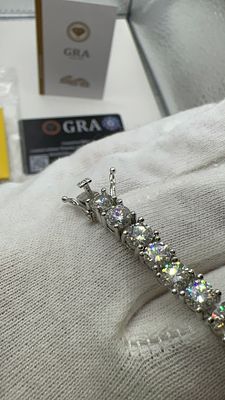 צמיד טניס נדיר משובץ יהלומי מואסנייט גדולים במשקל כולל של 18.5 קראט!!!!!. ✨ **נוצץ** ונדיר 