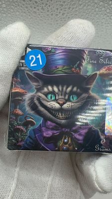 נדיר! קשה למציאה! חתול צ'שייר - כסף טהור. גלו את הקסם! ✨ מטיל כסף טהור במשקל 5 גרם עם דמותו 