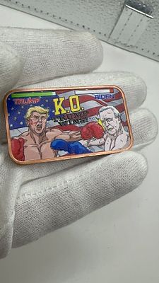 מטיל נחושת טהורה 9999 טראמפ
צבעוני משני צידיו!. אספנות 🇺🇸! מטיל נחושת טראמפ איכותי בגימור 