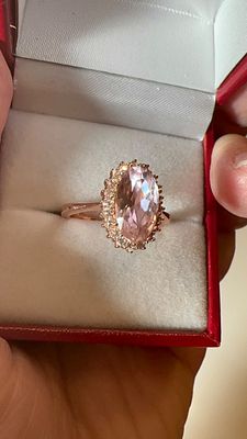 טבעת אבן סיטרין קוניאק ענקית! זהב גולדפילד 14 ק. טבעת זהה מזהב נמכרת באלפי דולרים רבים.