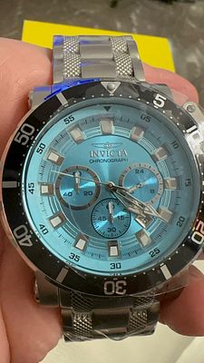 נדיר! שעון גברי! עבה! עם נוכחות ⌚ שעון **INVICTA** כרונוגרף מרהיב בצבע טורקיז מהפנט! ✨ עיצוב 
