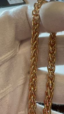 שרשרת איטלקית מזהב גולדפילד צהוב 14 ק. ארוכה ויפה, חוליות בעבודה איטלקית.