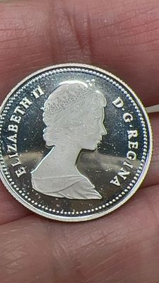 מטבע כסף פרוף! קנדי 1985. 🇨🇦 מטבע קנדי נדיר משנת 1985! 🪙 עיצוב **מרשים** ופרטים **מדהימים**. 