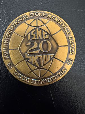 מדליה רשמית של ישראל אולימפיאדת הנכים 1968.