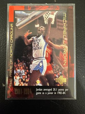 קלף מיוחד מייקל ג׳ורדן מתקופת המכללה בא שיחק בין השנים 1981-1984