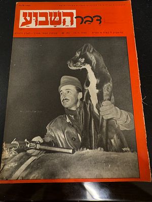 עיתון דבר השבוע מזמן הקמת המדינה 1948. נשים לוחמות בחזית, הכנות לפני העלייה הגדולה , מחנות 