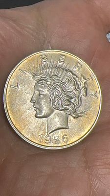 נדיר! פטינה צבעונית טבעית! דולר שלום 1926. מטבע 🪙 **נדיר** דולר שלום משנת 1926! היסטוריה 📜 