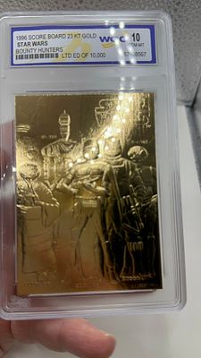 קלף נדיר! כוכב מלחמה: זהב 23K. נדיר! ✨ כרטיס זהב 23 קראט של **מלחמת הכוכבים** משנת 1996! 🌠 
