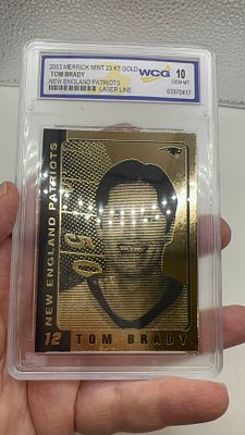 קלף נדיר! טום בריידי 2003 זהב 23K. אספנות 🏈 נדירה! כרטיס **טום בריידי** 🏆 מצופה זהב 23 קראט. 