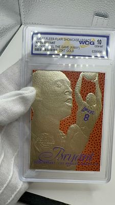 ✨נדיר!✨ כרטיס 🏀 **קובי בריאנט** רוקי 1996-97, בציפוי זהב 23 קראט, במצב מושלם (GEM-MT 10). 