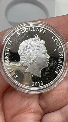 נדיר ביותר! מטבע אונקיית כסף , פרוף! צבעונית בהנפקה מוגבלת ומיוחדת -מטבע קראנדש. ✨ מטבע כסף 