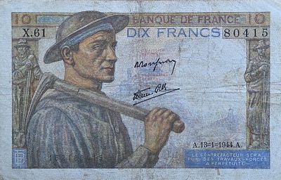 צרפת 10 פרנק 1944