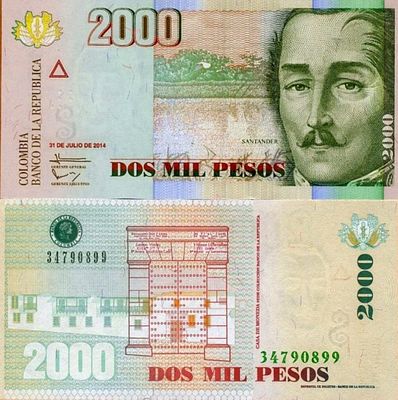 קולמביה 2000 פסו 2014 UNC