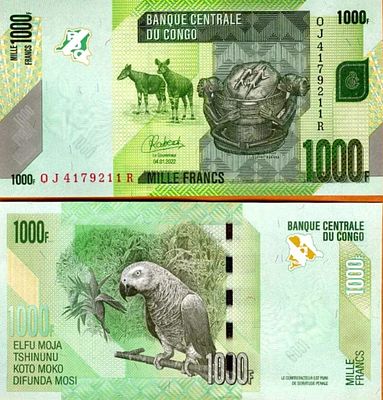 קונגו 1000 פרנק 2022 UNC