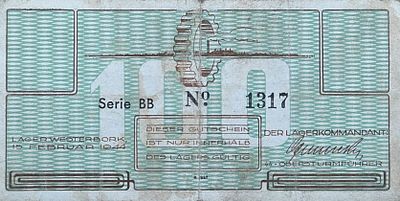 הולנד גטו ווסטרבורק!!! 100 סנט 1944 ( הגטו של אנה פרנק) שטר מבוקש מאוד!!