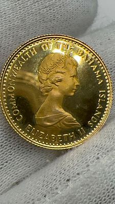 רק 12.5% עמלה! 👑 מטבע זהב **נדיר** של אליזבת השנייה מהבהאמה! 🏝️. 👑 מטבע זהב **נדיר** של 