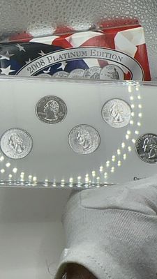 נדיר ביותר! פלטינום! מטבעות 2008 פלטינום. סט מטבעות 🪙 **נדיר** 2008 Platinum Edition! חמישה 
