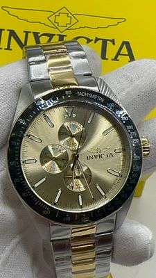 שעון Invicta זהב/כסף. ✨ שעון **Invicta יוקרתי** בעיצוב מרהיב! ✨ שילוב מושלם של זהב וכסף ⏱️ עם 