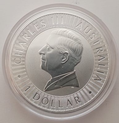 אונקיית כסף טהורה 999.9 קנגורו אוסטרלי 2025. מטבע ריבוני של ממשלת אוסטרליה