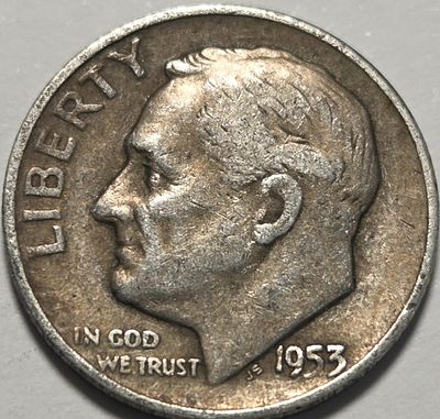 ארה"ב 1 דיים 1953, כסף!!