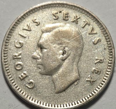 דרום אפריקה 3 פני 1951 , כסף!! מצב מעולה