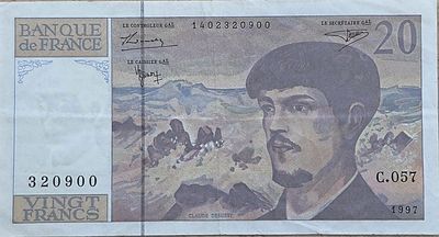 צרפת 20 פרנק 1997 סדרה יפייפיה