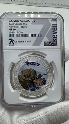 מטבע אונקיית כסף טהור 9999 סדרת החיות! צבעוני! בונה ניו יורק 
מטבע נדיר ביותר, בדירוג הגבוה 