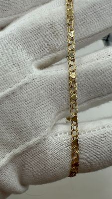 צמיד לבבות זהב 14 ק. משקל 2.75 גרם. רק 12.5% עמלה!✨ צמיד **זהב אמיתי** עם לבבות עדינים! 💖 תכשיט 