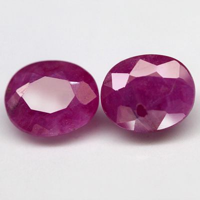 -1.16Ct. Natural Gemstone Ruby Pinkish Purple Oval Facet Normal Heated Tanzania(D262)