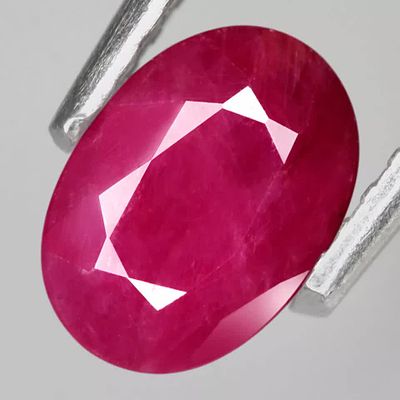 --1.30Ct. Normal Heated Natural Ruby Pinkish Red Oval Winza, Tanzania Gem Ravishing!