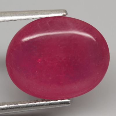 --5.30Ct. Natural Gemstone Ruby Pinkish Red Oval Cabochon Mozambique Sparkling(E388)
