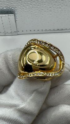 טבעת זהב גולדפילד צהוב בעיצוב מודרני- מידה קטנה לזרת. מרשימה ביופייה. ✨ טבעת **זהב גולדפילד צהוב 