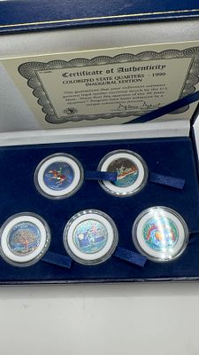 נדיר ביותר! 
מארז מטבעות רבע דולר צבעוניים
קשה מאד להשגה. אספנות נדירה! 💰 **מארז חגיגי** של 