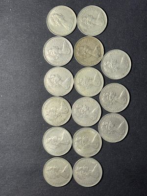 מקבץ 15 מטבעות 10 פנס 
בריטניה 1970